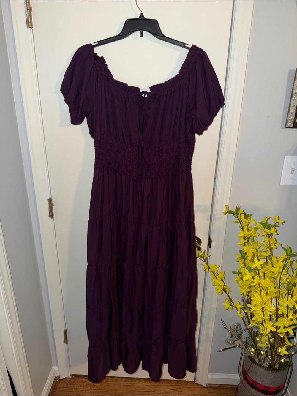 Women's Plum Tiered Maxi Dress